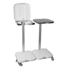 Chariot porte-sacs double aluminium base ABS avec roues pedales et couvercles photo du produit
