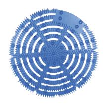 Grille d&eacute;sodorisante anti-&eacute;claboussure pour urinoir parfum menthe photo du produit
