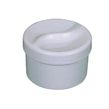 Boite a dentier avec couvercle, forme ergonomique, blanc, 1 pc photo du produit