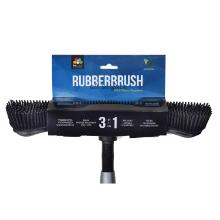 Rubberborstel zwart met telescoopsteel "Rubberbrush" artikelfoto