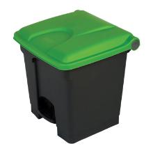 Pedaalemmer gereclycleerd antraciet groen deksel 30 l artikelfoto