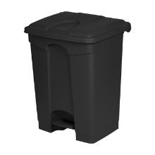 Poubelle &agrave; p&eacute;dale recycl&eacute;e anthracite couvercle anthracite 70 l photo du produit