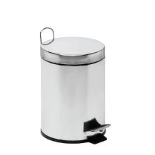 Poubelle &agrave; p&eacute;dale inox brillant 5 l Bin Galva avec seau en acier galvanis&eacute; photo du produit