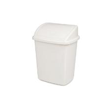 Poubelle couvercle basculant blanc 8 l photo du produit