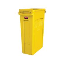 Poubelle jaune 87 l avec conduits d'a&eacute;ration Slim Jim photo du produit
