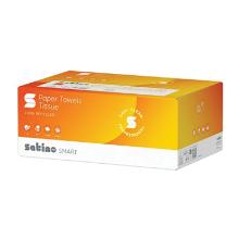 Essuie mains recycl&eacute; blanc 2 plis en V 23 x 23 cm 15 x 250 feuilles Satino Smart photo du produit