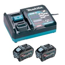Powerpack met enkele lader en 2 x 40V 5Ah batterijen artikelfoto