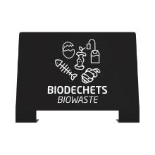 Plaat voor sorteerafvalbak alitri mangaangrijs "biod&eacute;chets" artikelfoto