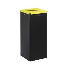 Borne de tri Calitri 40 l gris manganèse jaune ouverture fente photo du produit