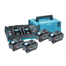 Powerpack met dubbele snellader en 4 x 40V 5Ah accu's artikelfoto