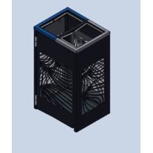 Afvalbak Bella 2 stromen 2 x 60 l fost plus kleurcodes blauw grijs artikelfoto