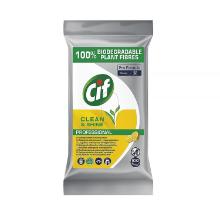 Biologisch afbreekbare reinigingsdoekjes 100 stuks Cif Pro Formula Clean & Shine artikelfoto
