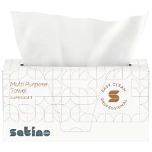 Multifunctionele doek cellulose wit 2 laags box 200 v 22 x 21 cm Satino artikelfoto