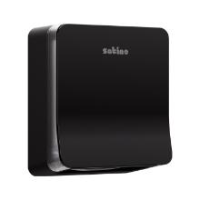 Distributeur essuie-mains pli&eacute;s en V noir S Hyginity photo du produit