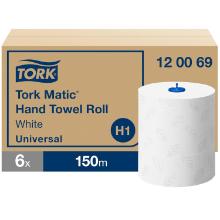 Witte handdoek op rol gerecycled 2-laags 150 m x 19 cm Tork Matic H1 Universal artikelfoto