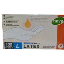 Gant latex usage unique non poudr&eacute; 5 gr blanc M 100 pc photo du produit