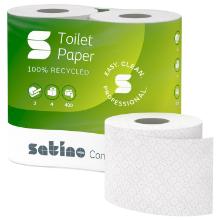 Compact toiletpapier, 2-laags, 400 vellen, wit, Satino comfort MT1 artikelfoto