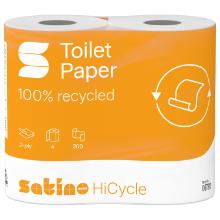 2-laags gerecycled toiletpapier 4x200 MT1 glanzend wit Satino HiCycle artikelfoto