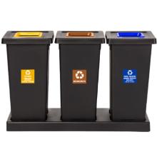 Sorteerafvalbak 3 stromen 3 x 70 l compleet kit  Ecogreen artikelfoto