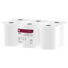 Essuie-mains blanc dévidage central cellulose 2 pli 150m Satino HiLine photo du produit