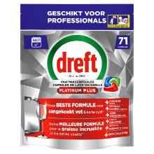 Vaatwastabletten krachtige ontvetting glanswerking 71 st Dreft Platinum+ artikelfoto