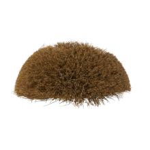 Tête de loup fibre coco demi lune monture en bois photo du produit