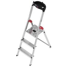 Trapladder :  2 brede treden 13 cm + 1 ladderblad - "haillo xxl" artikelfoto