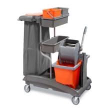 IdeaTop 6 + E : chariot 15lt orange/gris - 4 roues- mont&eacute; photo du produit