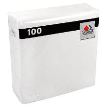 Serviette : blanc - 33 x 33 cm - 1 pli - "fasana" photo du produit