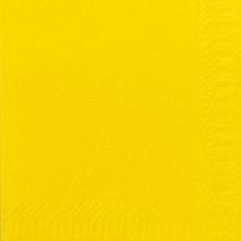 Serviette unie : jaune - 33 x 33cm - 8 x 125 - 3 plis photo du produit
