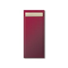 `BESTEKZAKJES BURGUNDY`:20x8.5cm (5x100st) Servet/CREAM [404578/474329] artikelfoto