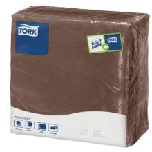 `TORK DINNER NAPKINS`: serviette `COCOA -2pl.-39x39cm 1/4- (12x150pc) [539224/47 photo du produit
