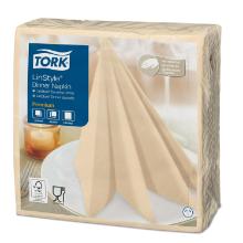 Servet dinner cream 39x39cm 1 laag 12x50 st Tork LinStyle artikelfoto