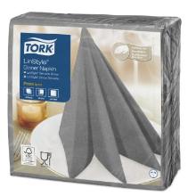 Servet dinner grey 39x39cm 1 laag 12x50 st Tork LinStyle artikelfoto