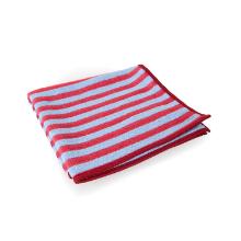 Lavette carré microfibre grattante bleu rouge 30 x 30 cm "EMR" photo du produit