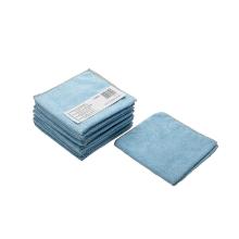 Lavette microfibre  - bleu - bord gris -  40 x 40 cm - 250 gr "Eco" photo du produit