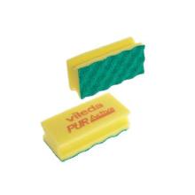 Schuurspons handgreep geel zachte schuurlap 7 x 15 x 4.5 cm Pur active artikelfoto