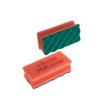 Schuurspons handgreep rood zachte schuurlap 7 x 15 x 4.5 cm Pur active artikelfoto