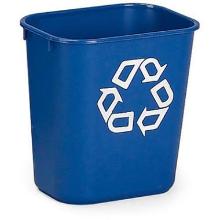 Rechtoekige afvalcontainer : blauw - 13 lt artikelfoto