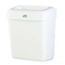 Tork mini bin : muraal afvalbak kunststof - wit - 20 lt - 43x21x33cm - B2 artikelfoto