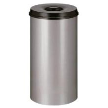 Vuurbestendige afvalbak 50 l aluminium deksel zwart artikelfoto