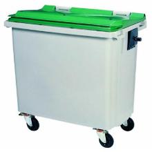 Container : 660 lt - vert - sur roues - 137 x 77 x h116cm photo du produit