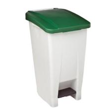 Verplaatsbare pedaalemmer : 60 lt - wit/groen - plastic - basic lijn artikelfoto