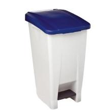 Verplaatsbare pedaalemmer : 60 lt - wit/blauw - plastic - basic lijn artikelfoto