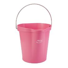 Seau - rose - gradu&eacute; - bec verseur - 12 lt - "vikan" photo du produit
