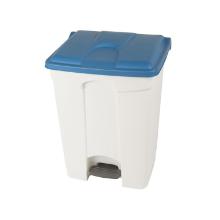 Pedaalemmer - wit - blauw deksel - 70 lt artikelfoto