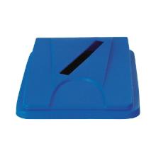 Couvercle - ouverture fente - bleu - autocollants - "papier" photo du produit