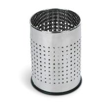 Afvalbak - glanzend inox - geperforeerd - 10 lt artikelfoto