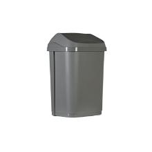 Poubelle couvercle basculant gris 10 l photo du produit
