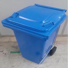 Container : blauw - op wieltjes - met pedaal - 120 lt artikelfoto